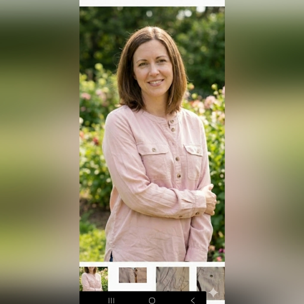 LOFT Blush Pink Button-Up Blouse